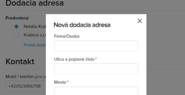 Obrázok NOVINKA: V účte môžete zadať viac dodacích adries