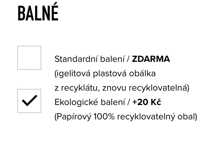 Udržateľné balenie 