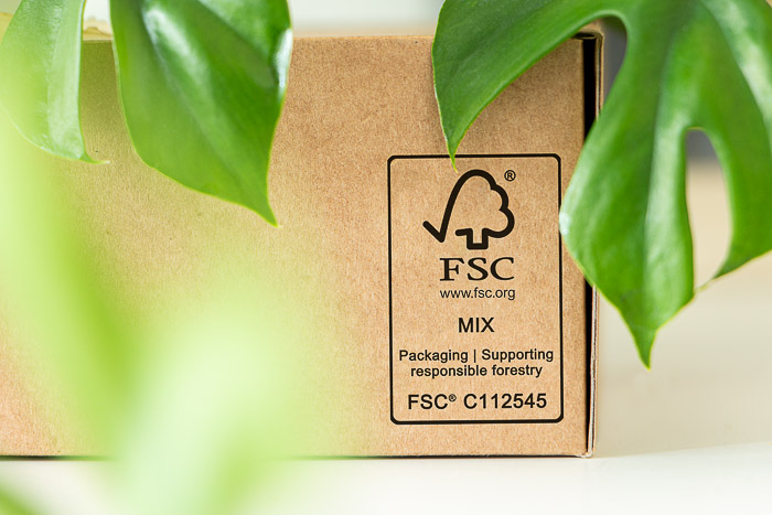 Kartonová krabice s FSC certifikátem